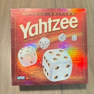 Yahtzee Deluxe Edition Classic Shake, Score & Shout Dice Game Hasbro 2004